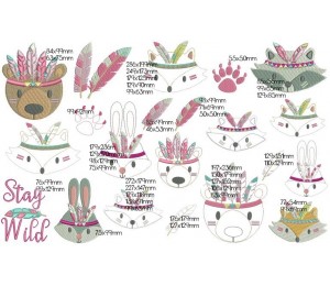 Stickserie - Federtiere